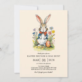 Invitación Desayuno tardío de Pascua y búsqueda de huevos | C