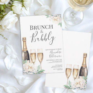 Invitación Desayuno Tardío y Burbujas para Despedida de Solte