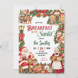 Invitación Desayuno Temático de Navidad con Santa Claus