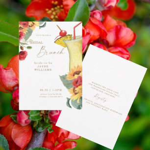 Invitación Desayuno Tuscano Colorido de Novia