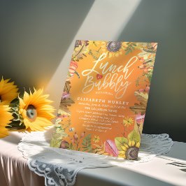 Invitación Desayuno y Brunch de Boda con Hojas de Arce y Cala