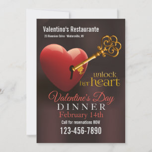 Invitación Desbloquea su promoción de ventas de Valentine de 
