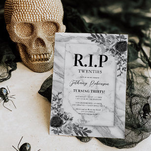 Invitación Descansa en Paz Veinte Cumpleaños 30