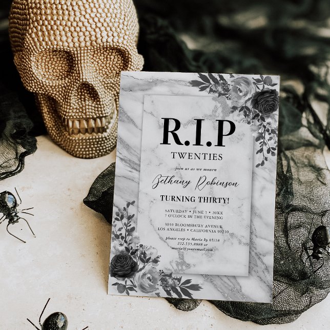 Invitación Descansa en Paz Veinte Cumpleaños 30 (Subido por el creador)