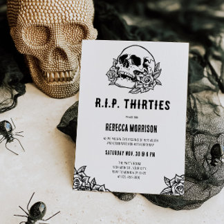 Invitación Descanse en paz Treinta años 40 cumpleaños