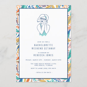 Invitación Descanso de fin de semana de Bachelorette Tropical