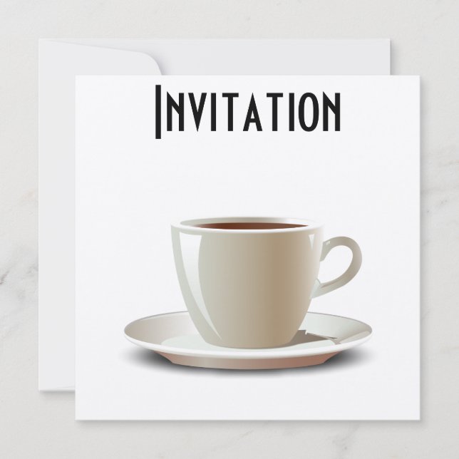 Invitación ¡Descanso para tomar café! (Anverso)