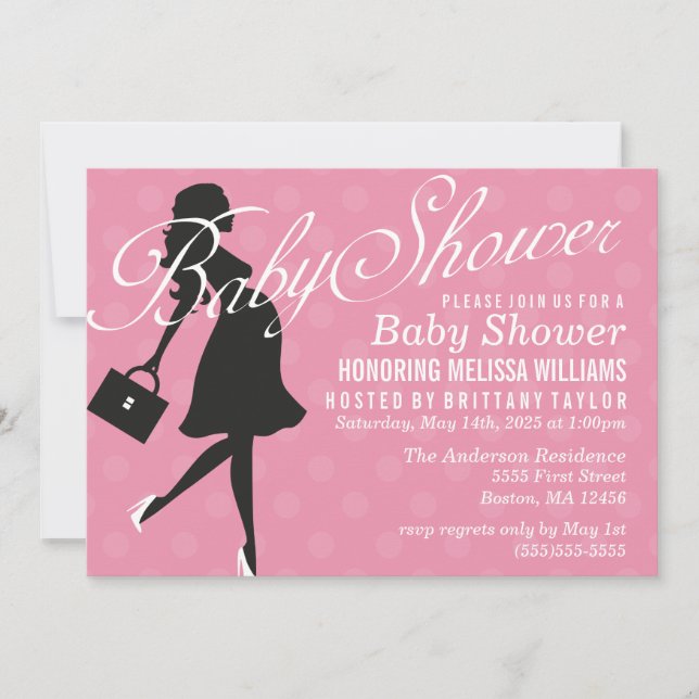 Invitación descarada de señora Baby Shower (Anverso)