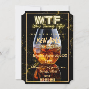 Invitación Descarga de la fiesta de cumpleaños número 50 de W