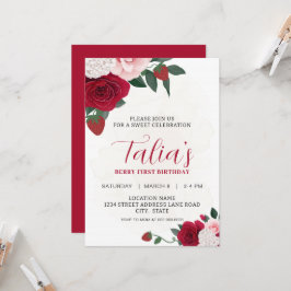 Invitación Descarga de la primera fiesta de cumpleaños de los