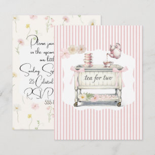 Invitación Descarga Digital Baby Shower 'Té para Dos'