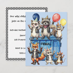 Invitación Descarga Digital Cumpleaños Feral For Life