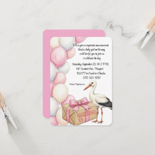 Invitación Descarga digital de baby shower de entrega especia