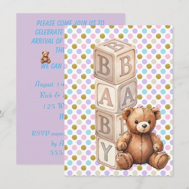 INVITACIÓN DESCARGA DIGITAL DE BLOQUES DE BEBÉ PARA DUCHA (Anverso / Reverso)