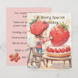 Invitación Descarga digital de cumpleaños especial de Berry