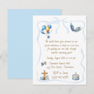 Invitación Descarga digital de fiesta de cumpleaños cristiana