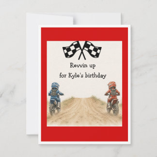 Invitación Descarga digital de fiesta de cumpleaños de moto d