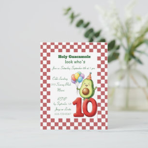 Invitación Descarga digital de fiesta de cumpleaños Holy Guac