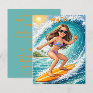Invitación Descarga digital de fiesta de niña preadolescente