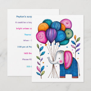 INVITACIÓN DESCARGA DIGITAL DE GLOBOS DE ELEFANTE CON CAPRICH