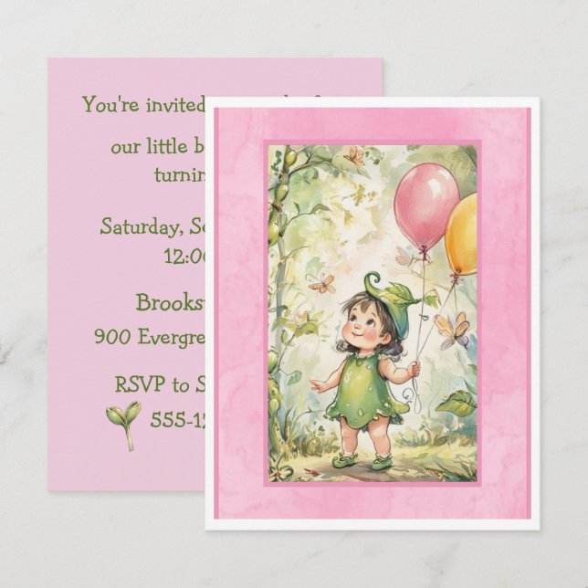 Invitación Descarga digital de la fiesta de cumpleaños de Lit (Anverso / Reverso)