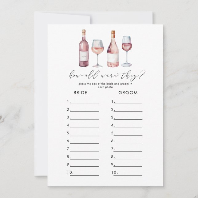 Invitación Descarga digital de Vino antes de Vows Brigadas Ju (Anverso)