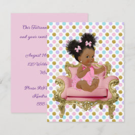 Invitación Descarga digital del primer cumpleaños de una bebé