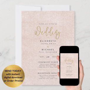 Invitación Descarga digital instantánea de Boda Terracotta li