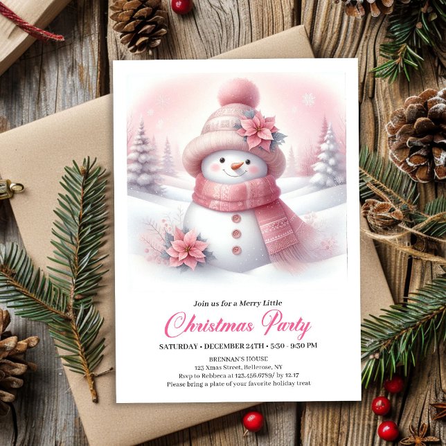 Invitación Descarga digital navideña forestal nevada festiva  (Festive Snowy Forest Kids Digital Download Christmas Invitation

)