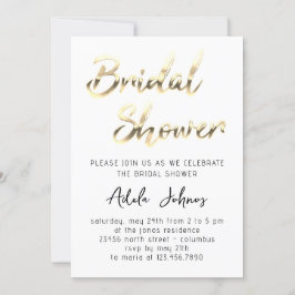 Invitación Descarga instantánea Bridal Shower Script Blanco