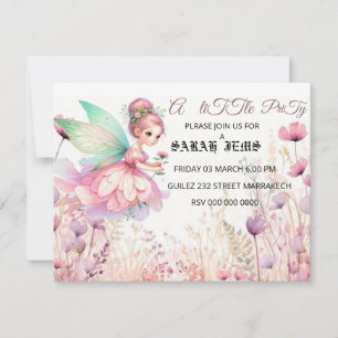 Invitación Descarga Instantánea Editable Fiesta de Princesa