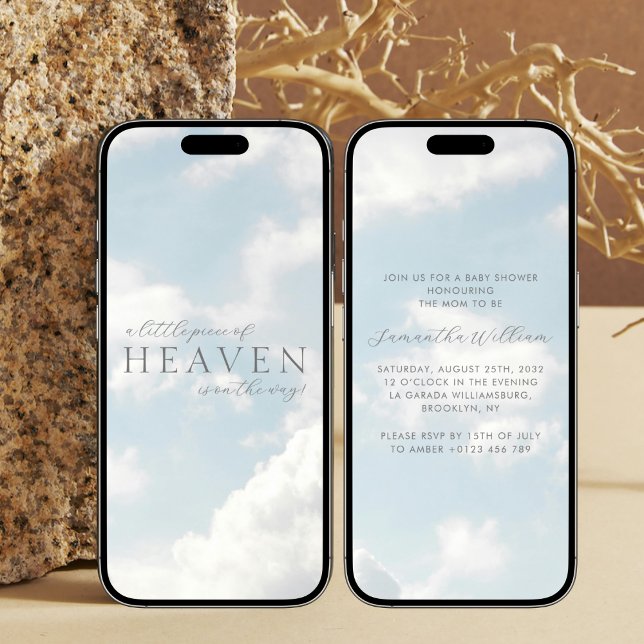 Invitación Descarga móvil de Piece Heaven Baby Shower (Subido por el creador)