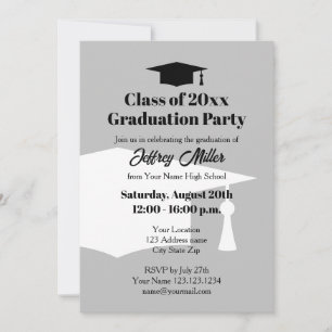 Invitación Descarga tu propia fiesta de graduación digital pe