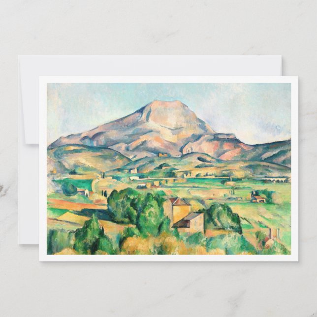 Invitación Descargable Mont Sainte-Victoire por Paul Cézanne (Anverso)