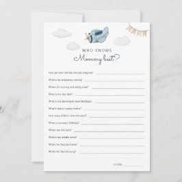 Invitación Descargable quién conoce a mamá mejor carta de jue