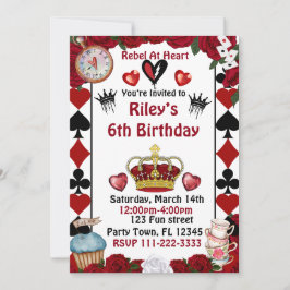 Invitación Descendants rise of red custom birthday invitation