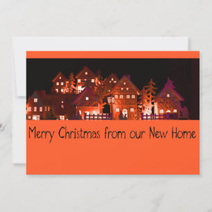 Invitación Desde las nuevas casas de Navidades iluminadas