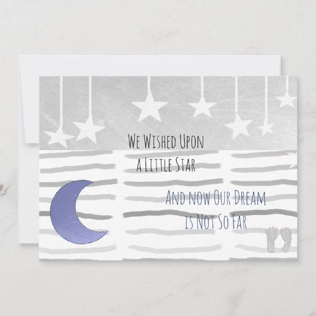 Invitación Deseamos el Baby Shower de Star Boy (Anverso)