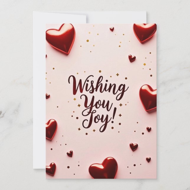 Invitación deseando Joy (Anverso)