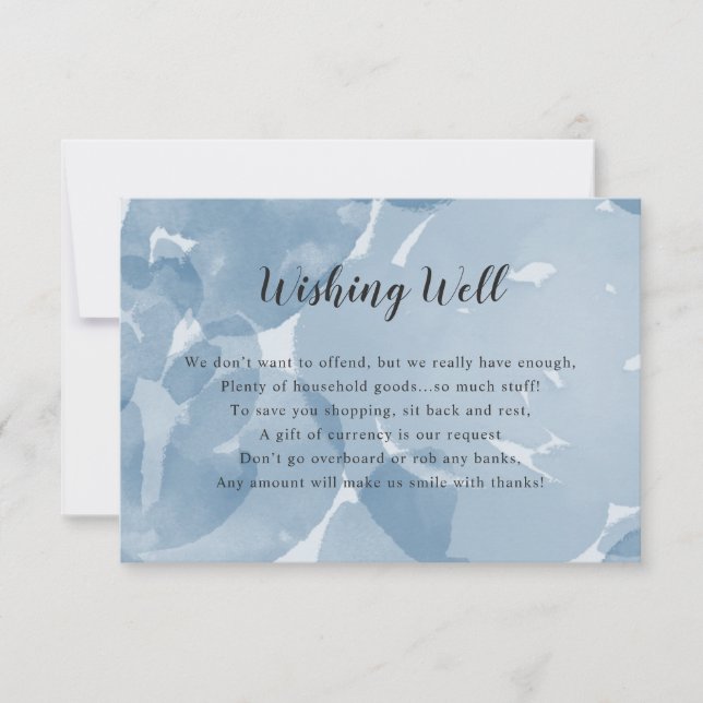 Invitación Deseando una ducha nupcial | color azul (Anverso)