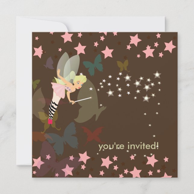 Invitación ¡Deséenle a las estrellas! Fiesta de cumpleaños (Anverso)