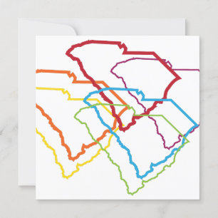 Invitación desenfoque del orgullo de carolina del sur