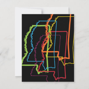Invitación desenfoque del orgullo de mississippi