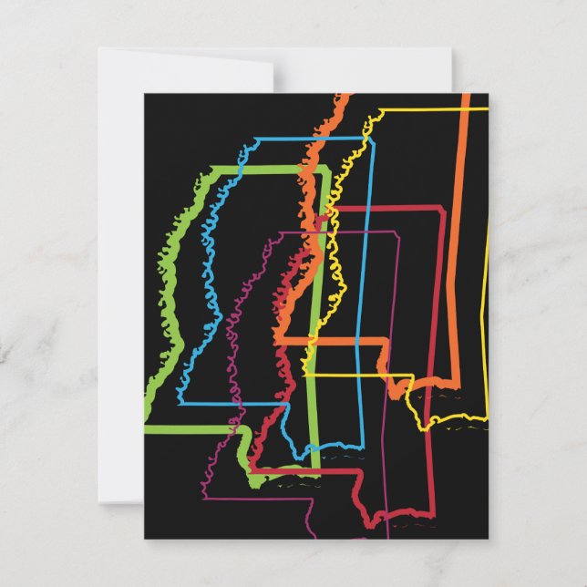 Invitación desenfoque del orgullo de mississippi (Anverso)