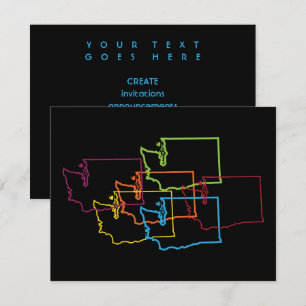 Invitación desenfoque del orgullo de washington