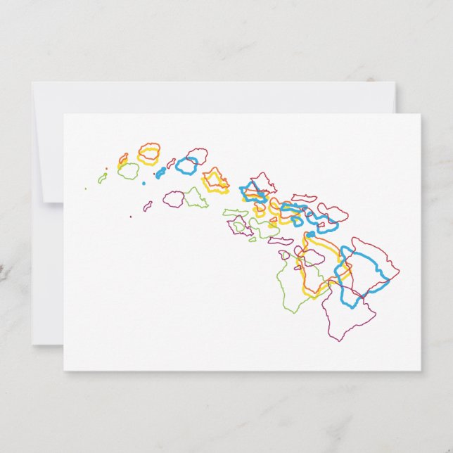 Invitación desenfoque del orgullo hawaiano (Anverso)