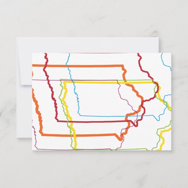 Invitación desenfoque del orgullo iowa (Anverso)