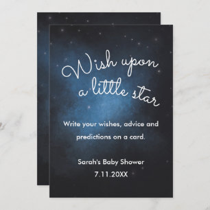 Invitación Deseo en un Rótulo Baby Shower estrella