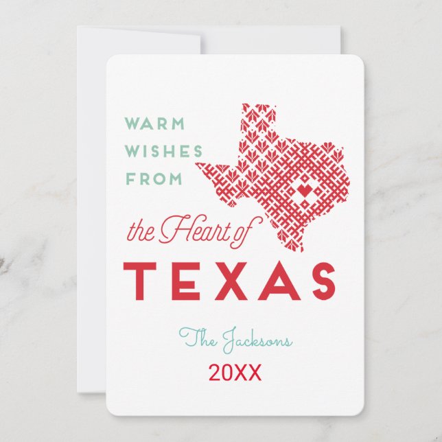 Invitación Deseos cálidos del corazón de Texas (Anverso)