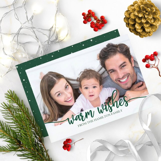 Invitación Deseos cálidos Moda Caligrafía verde Navidades de  (Subido por el creador)